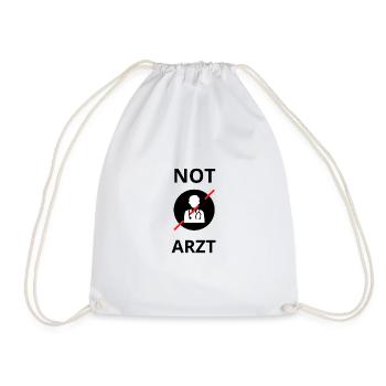 NOT ARZT - Turnbeutel - Weiß - Vorne
