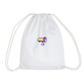 Pride Megaphone - Drawstring Bag - white - Front