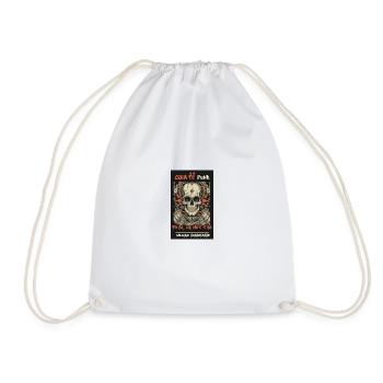 Skull poster to be or not - Drawstring Bag - white - Front
