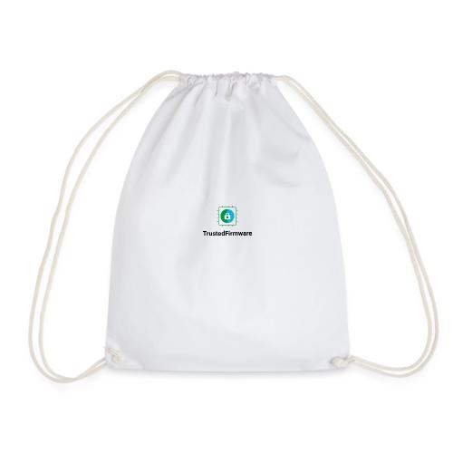 TrustedFirmware Logo verticle no org - Drawstring Bag