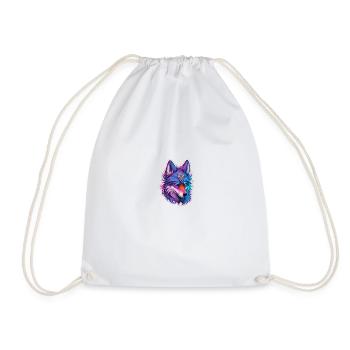 cute wolf head 2 - Turnbeutel - Weiß - Vorne