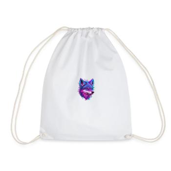 cute wolf head 3 - Turnbeutel - Weiß - Vorne