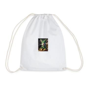Child-friendly fruit bunny vegetables to delight in - Drawstring Bag - white - Front