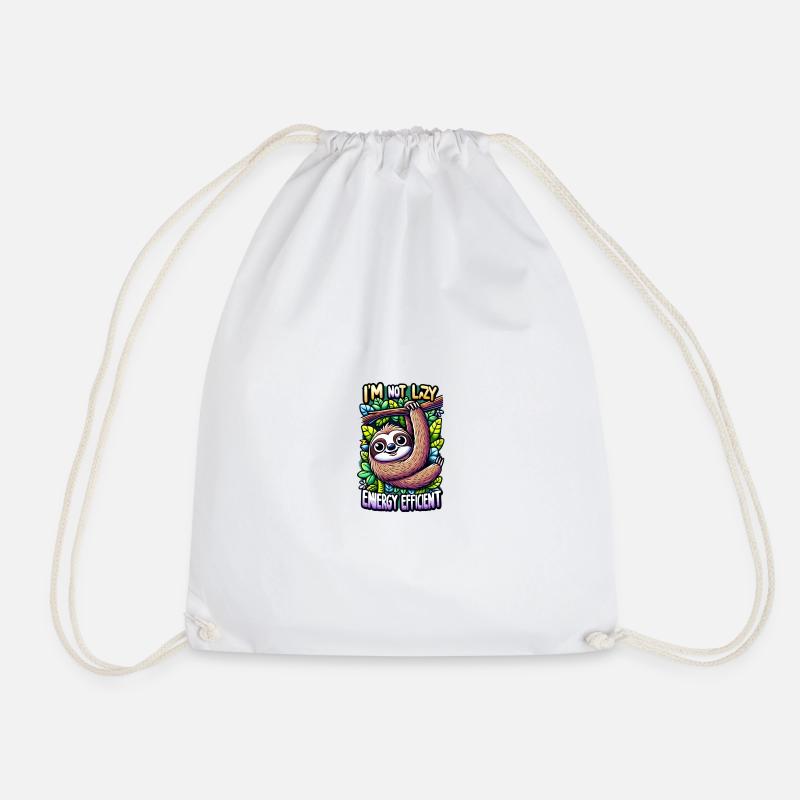 Sloth (Flash) - Drawstring Bag - white