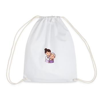 T-shirt aide-soignante kawaii soin personne âgée  - Sac de sport léger - blanc - Devant