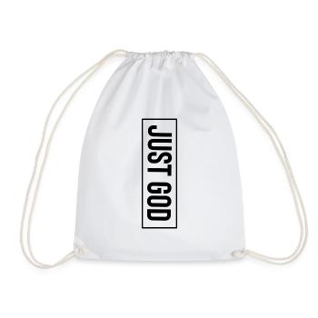 Just God - Drawstring Bag - white - Front