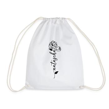Natascha Nom Prénom Prénom Fleur - Sac de sport léger - blanc - Devant