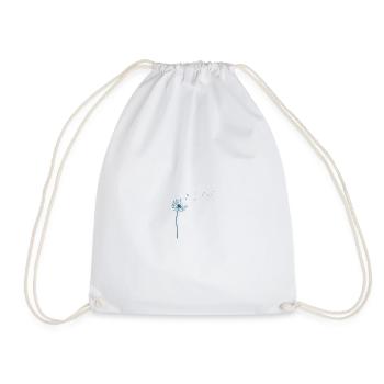 Feather-light dandelion with dandelions - Drawstring Bag - white - Front