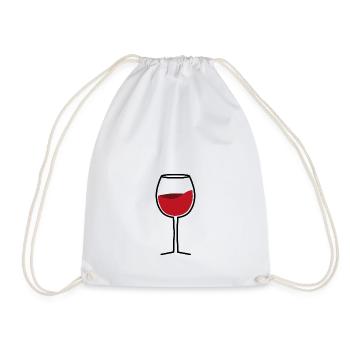 Verre de vin rouge - Sac de sport léger - blanc - Devant