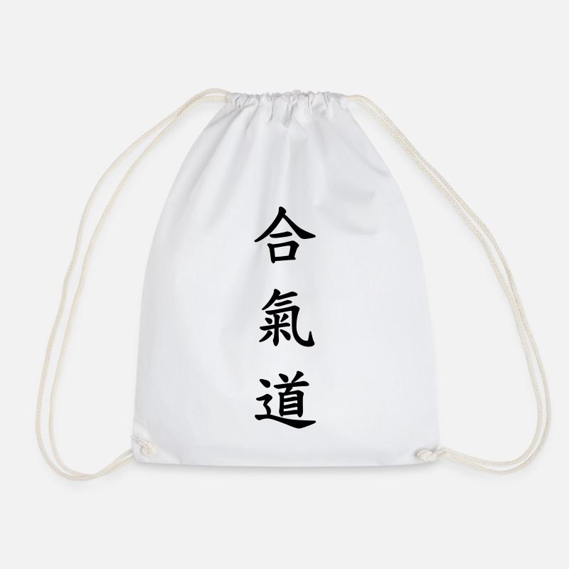Aikidō / Aikidoka / Sport / Kampfkünste / Kampf - Turnbeutel - Weiß