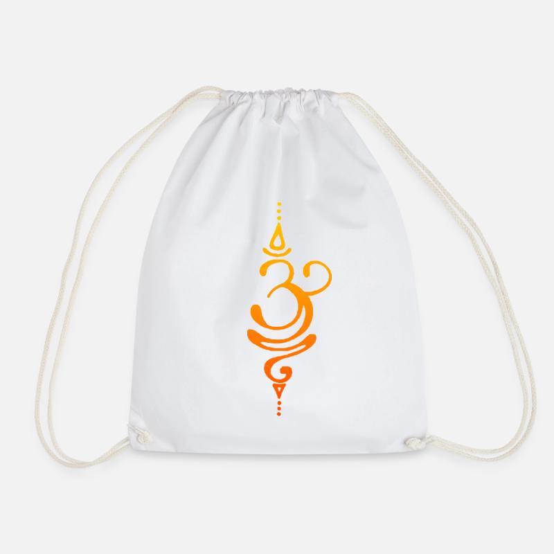 Yoga atmen Symbol - Turnbeutel - Weiß