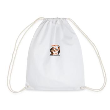 Party all night long - Drawstring Bag - white - Front