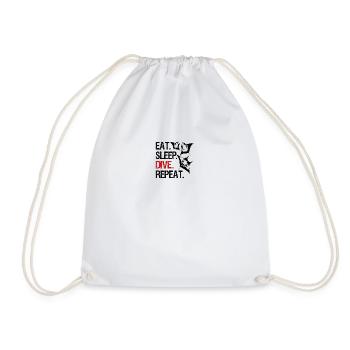 Eat Sleep Dive Repeat - Manta Essaim - Sac de sport léger - blanc - Devant