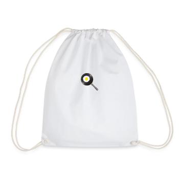 Egg Frying In The Pan - Drawstring Bag - white - Front