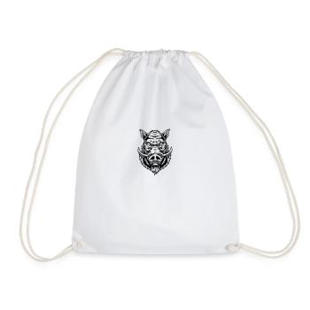 Wild boar - Drawstring Bag - white - Front