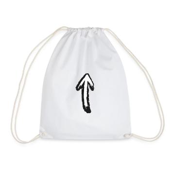 Arrow - Drawstring Bag - white - Front