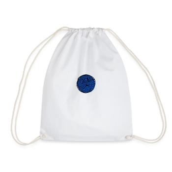 undulating waves - Drawstring Bag - white - Front