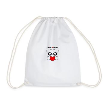 Little Love Cat Trasparent Schwarz - Turnbeutel - Weiß - Vorne