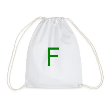 F alphabet lettre verte - Sac de sport léger - blanc - Devant