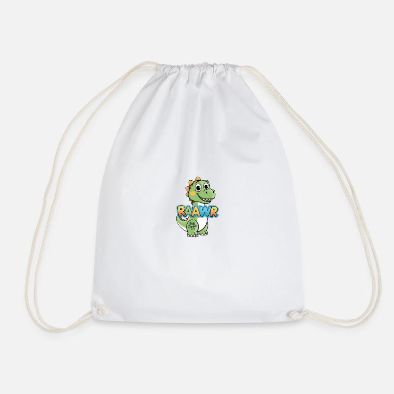 Raawr Dino Kinds - Drawstring Bag - white