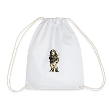 Angels in streetwear with golden accents - Drawstring Bag - white - Front