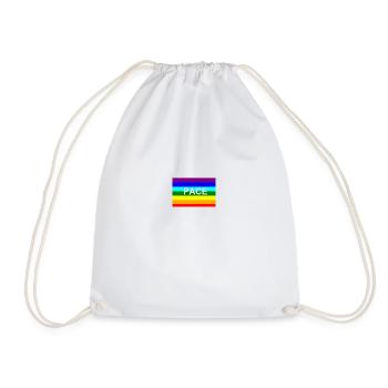 Peace / Pace-Regenbogen-Fahne - Turnbeutel - Weiß - Vorne