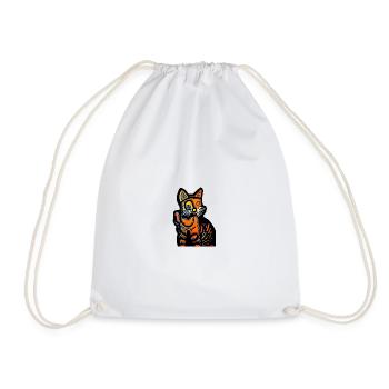 Chat tribal - Sac de sport léger - blanc - Devant