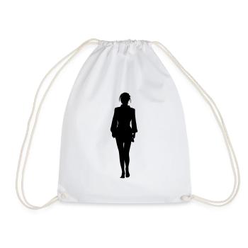 Frau Körper Silhouette Vektor-Design - Turnbeutel - Weiß - Vorne