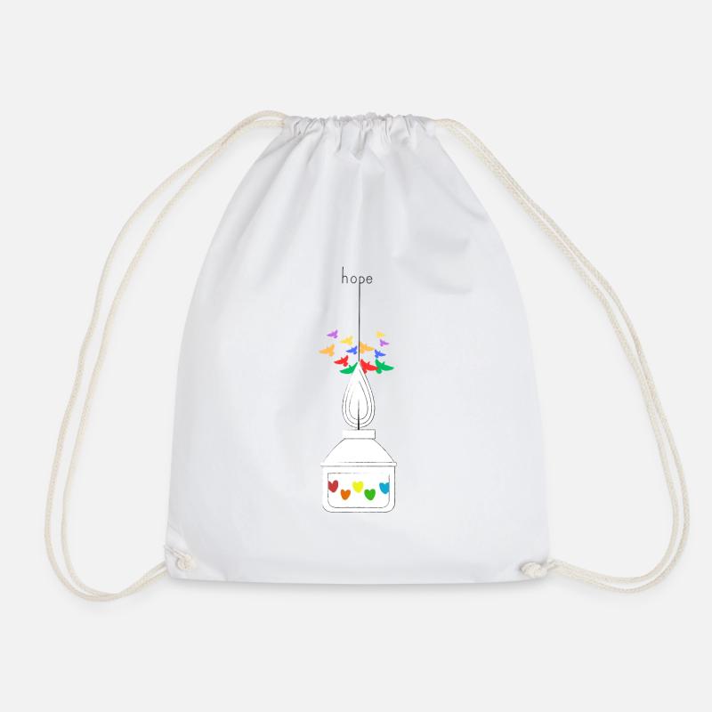 HOPE - Together strong - Drawstring Bag - white