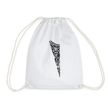 Maori chest logo 31 black - Drawstring Bag - white - Front