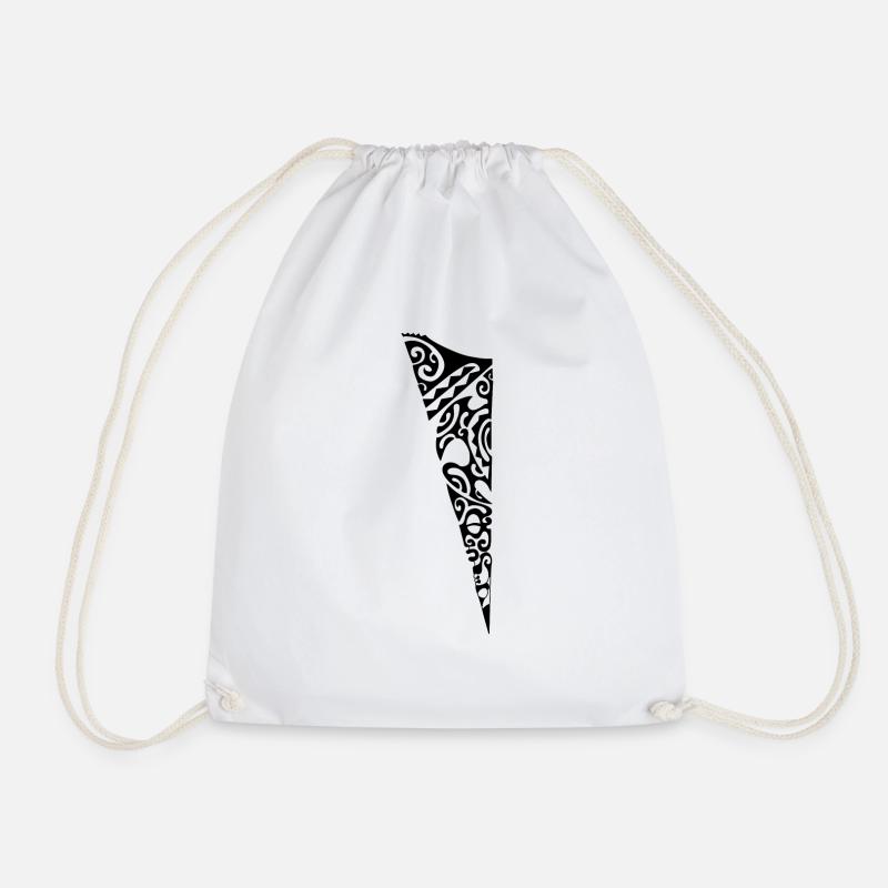 Maori chest logo 32 black - Drawstring Bag - white