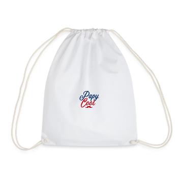 Papy cool moustache - Sac de sport léger - blanc - Devant