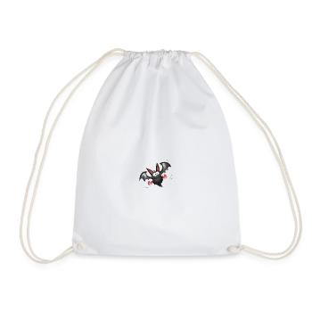 Bat - Drawstring Bag - white - Front