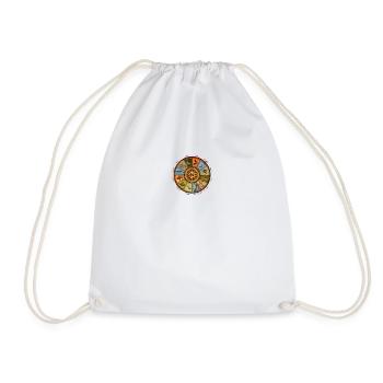 The Medicine Wheel of the Indians - Drawstring Bag - white - Front