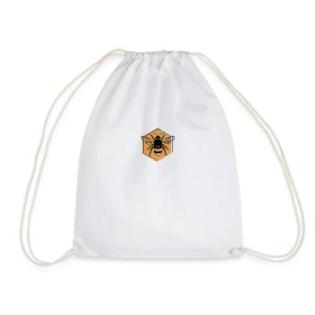 Bee - Drawstring Bag - white - Front