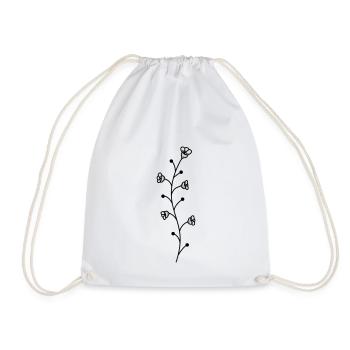 flower - Drawstring Bag - white - Front