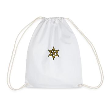 sheriff star_se6 - Drawstring Bag - white - Front