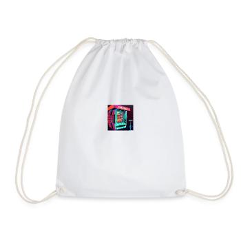 FOOD STALL FROM THE CYBERPUNK FUTURE, FUTURISTIC - Drawstring Bag - white - Front