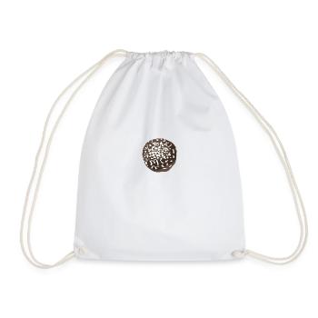 Chocolate ball candy - Drawstring Bag - white - Front