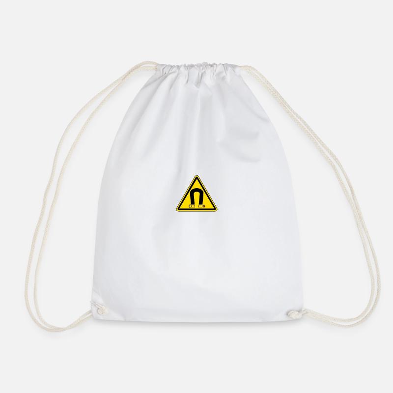 Magnetic - Drawstring Bag - white
