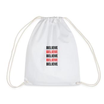 Believe Motivational - Turnbeutel - Weiß - Vorne