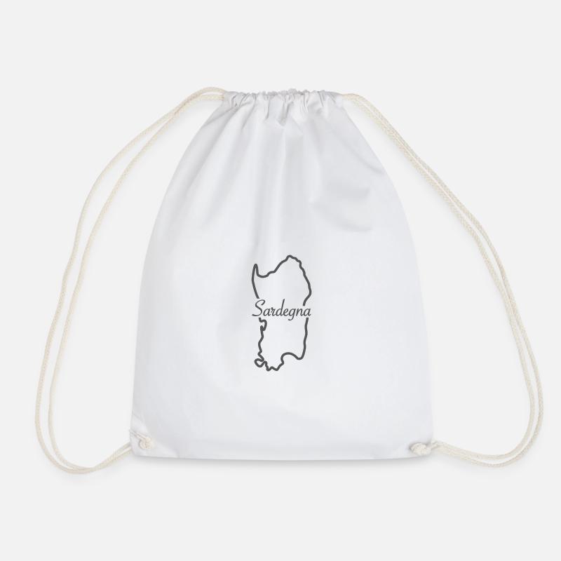 Sardinia - Drawstring Bag - white