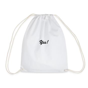 Yes! - Drawstring Bag - white - Front