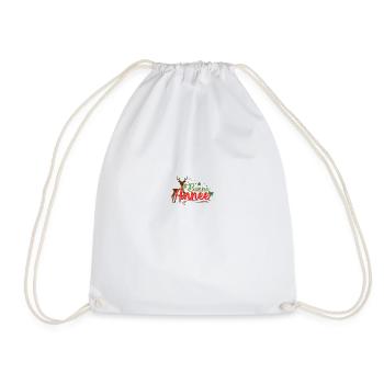 Happy New Year with Santa's Reindeer - Drawstring Bag - white - Front