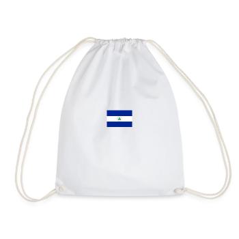 Flagge Nicaragua - Turnbeutel - Weiß - Vorne