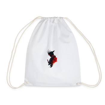 Samurai Japan Krieger Geschenk Asien Blutmond - Turnbeutel - Weiß - Vorne