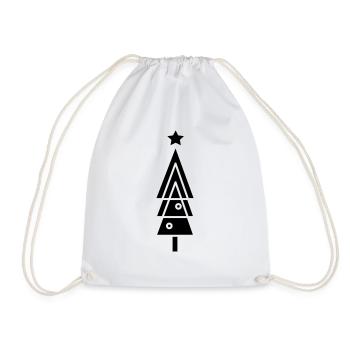 Einfacher Weihnachtsbaum c1 - Turnbeutel - Weiß - Vorne