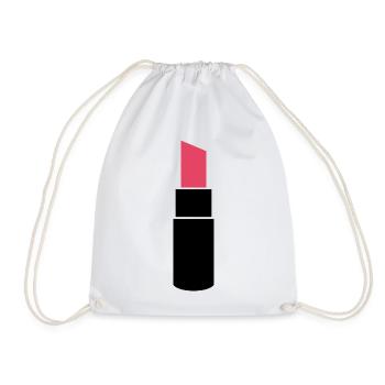Lipstick - Drawstring Bag - white - Front