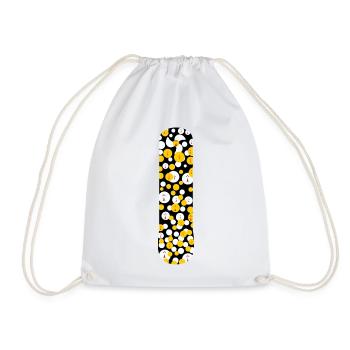 Glowing Orbs on a Black Background - Drawstring Bag - white - Front