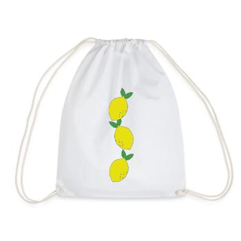 Rangée de citron jaune-vert - Sac de sport léger - blanc - Devant